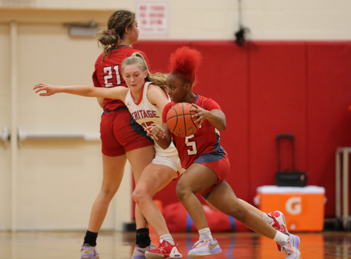 Midlothian Heritage Denton Ryan Texas girls basketball UIL 5A bi-district playoffs 021423 Brian McLean 17